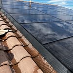 shiny solar panels after being cleaned in Phoenix, AZ